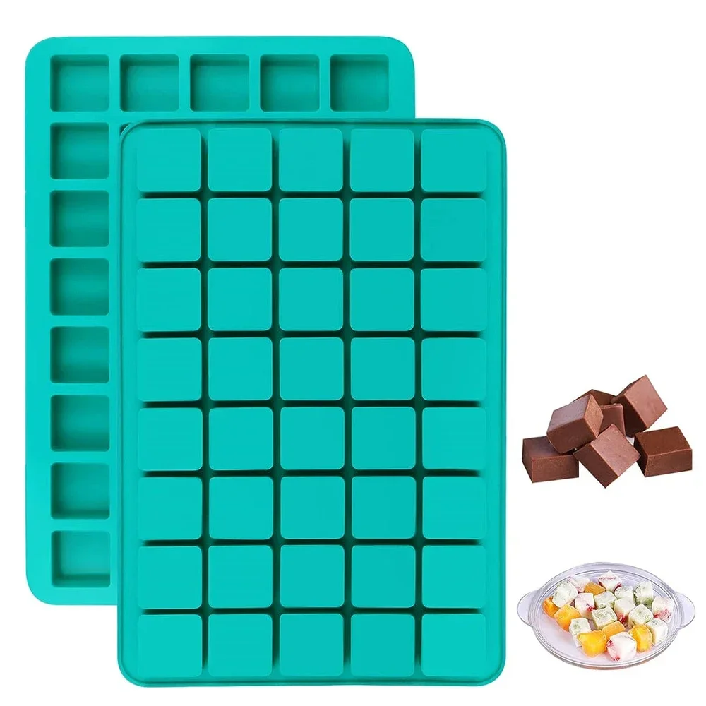 Chocolate Snack - แม่พิมพ์ซิลิโคนรูปทรงสี่เหลี่ยมสำหรับทำขนมคาราเมล ช็อกโกแลตทรัฟเฟิล ขนมไขมันต่ำ คีโต ขนมขบเคี้ยว น้ำแข็ง