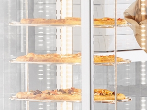 ตู้โชว์อาหารแบบหมุนได้ ทำจากกร - Food Snacks Catering บทวิจารณ์และราคา
